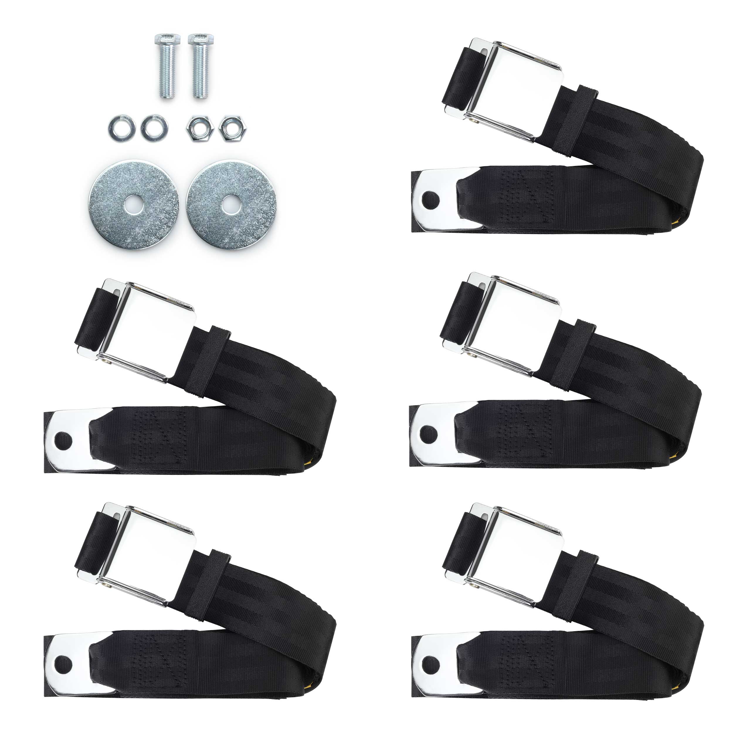 2 Point Lap Belt Kit - Chrome Lift Latch - Select a Color 2 Point Lap Belt Kit - Chrome Lift Latch - Select a Color