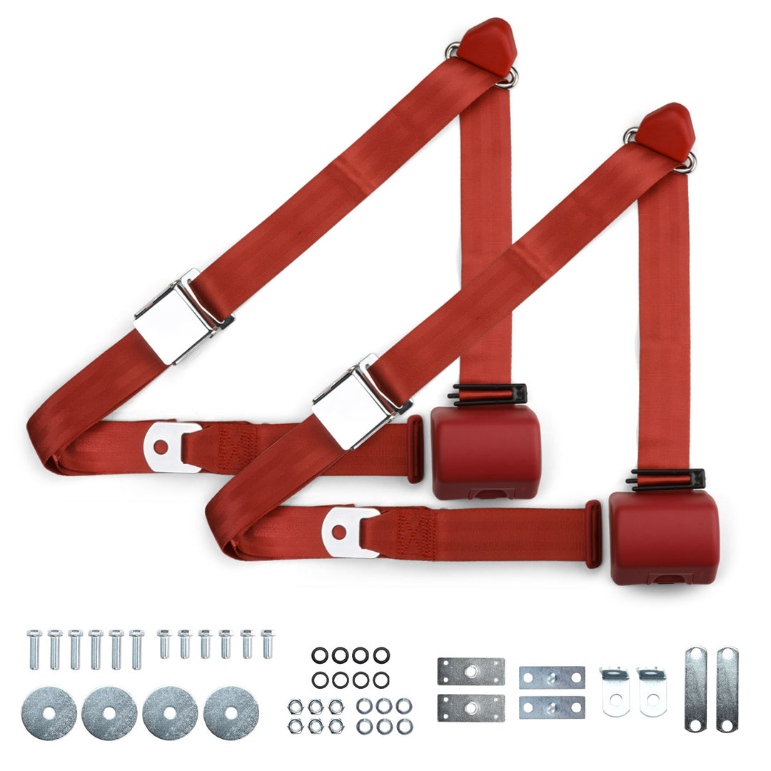 1955-1957 Chevrolet Bel Air Shoulder Belt Kit with Aviation Style