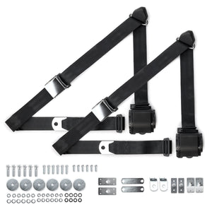 1967-1973 Mercury Cougar Shoulder Belt Kit with Aviation Style Buckles