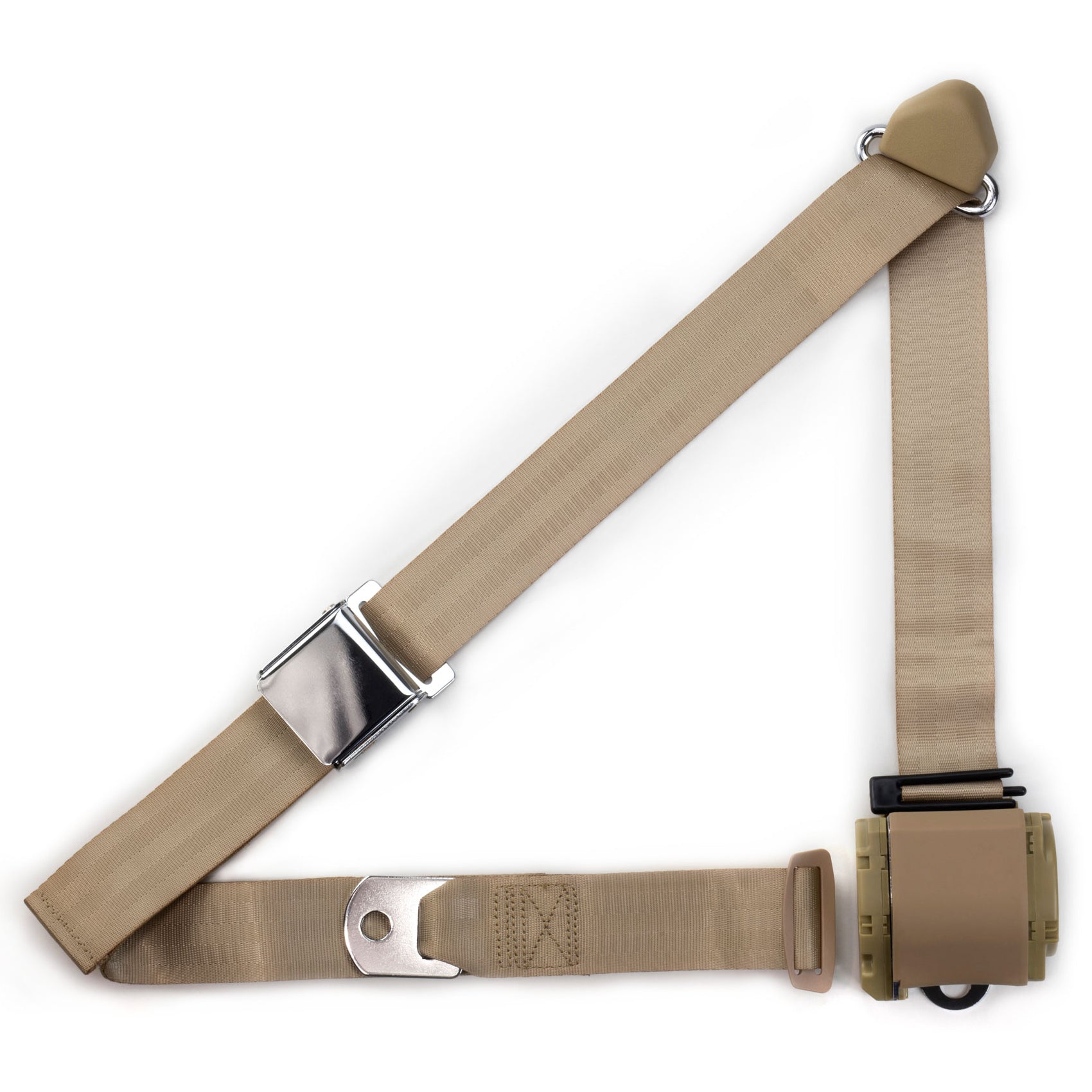 RetroBelt Black Aviation Shoulder Safety Belt – Front Seat Classic Car Seatbelt – 359-BLK