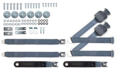 1955-57 Chevrolet Shoulder Belt Kit with Push Button Buckles – For Bench Seats-RetroBelt