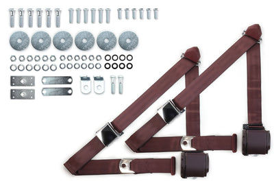 1955-57 Chevrolet Shoulder Belt Kit with Aviation Style Buckles-RetroBelt