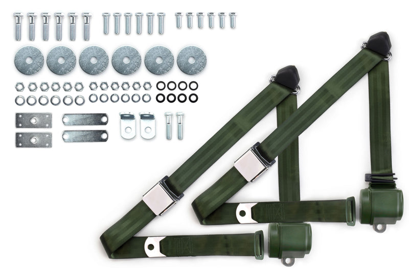 1955-57 Chevrolet Bel Air Shoulder Belt Kit with Aviation Style Buckles-RetroBelt