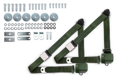 1955-57 Chevrolet Two-Ten Shoulder Belt Kit with Aviation Style Buckles-RetroBelt