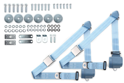 1955-57 Chevrolet Two-Ten Shoulder Belt Kit with Aviation Style Buckles-RetroBelt