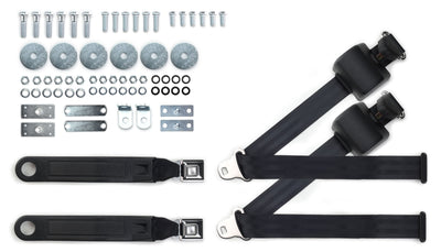1964-75 Buick Electra Shoulder Belt System with Push Button Buckles – For Bucket Seats-RetroBelt