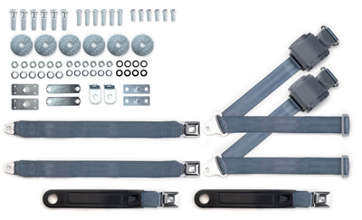 1966-75 Pontiac Grand Prix Shoulder Belt Kit with Push Button Buckles – For Bench Seats-RetroBelt