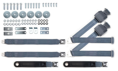 1964-69 Buick Special Shoulder Belt Kit with Push Button Buckles – For Bench Seats-RetroBelt