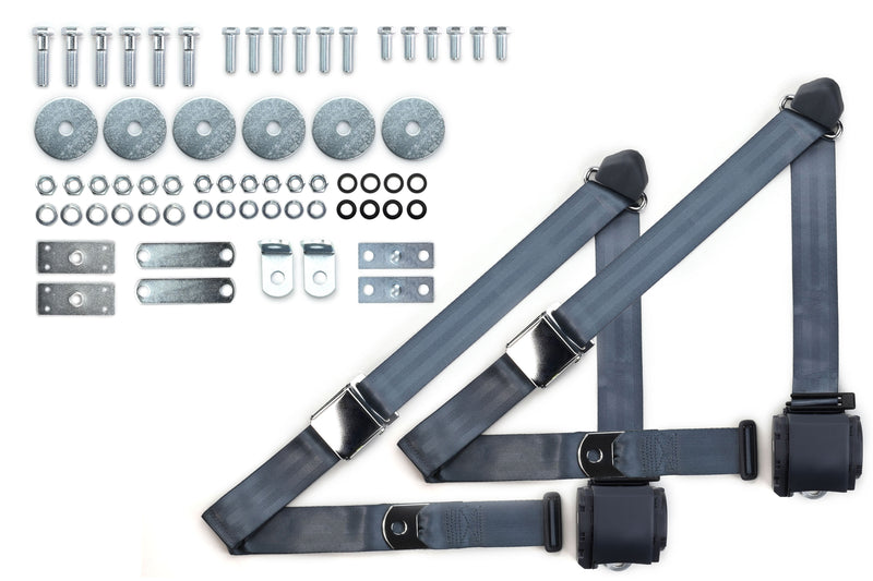 1974-75 Chevrolet Chevelle Malibu Shoulder Belt Kit with Aviation Style Buckles-RetroBelt