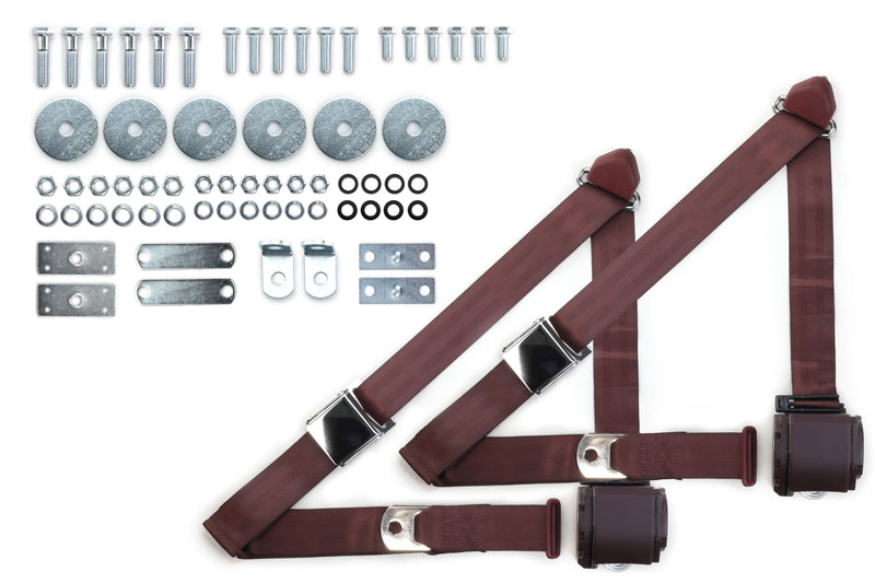 1964-73 Chevrolet Malibu Shoulder Belt System with Aviation Style Buckles-RetroBelt