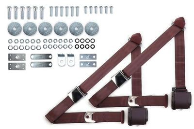 1967-68 Oldsmobile Delmont 88 Shoulder Belt Kit with Aviation Style Buckles-RetroBelt