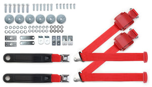 1967-73 Mercury Cougar Shoulder Belt Kit with Push Button Buckles – For Bucket Seats-RetroBelt