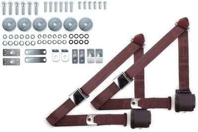 1967-73 Mercury Cougar Shoulder Belt Kit with Aviation Style Buckles-RetroBelt