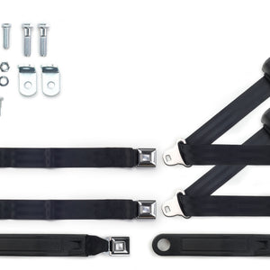 1973-91 GM or Chevrolet Truck Shoulder Belt Kit with Push Button Buckles – For Bench Seats-RetroBelt