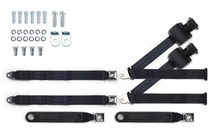1973-91 GM or Chevrolet Truck Shoulder Belt Kit with Push Button Buckles – For Bench Seats-RetroBelt