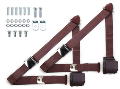 1973-91 GM or Chevrolet Truck Shoulder Belt Kit with Aviation Style Buckles-RetroBelt